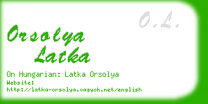 orsolya latka business card